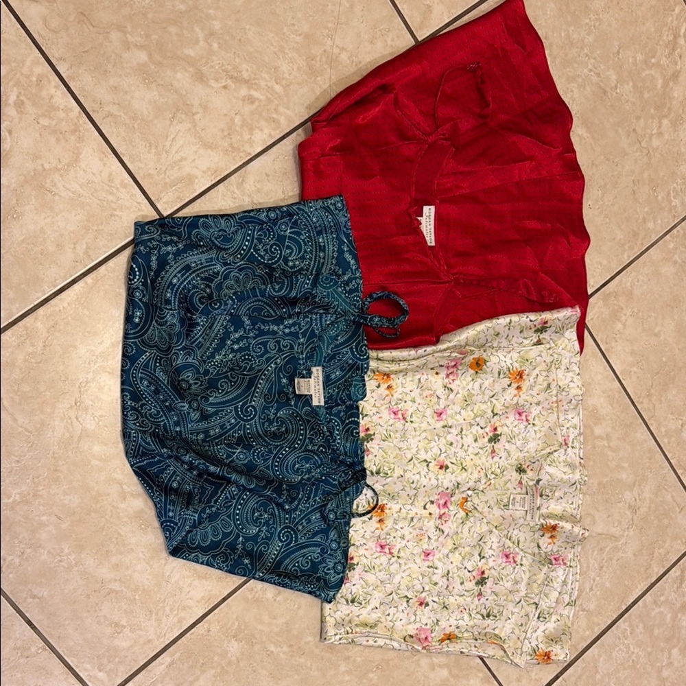 Morgan Taylor Chemises bundle - Red, Blue, Floral